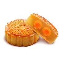 6個包郵190克/個廣式蓮蓉雙蛋黃月餅手工咸鴨蛋中秋團(tuán)購大月餅