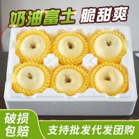 山東水果供應代發煙臺蘋果黃金奶油富士整箱應季新鮮水果蘋果批發